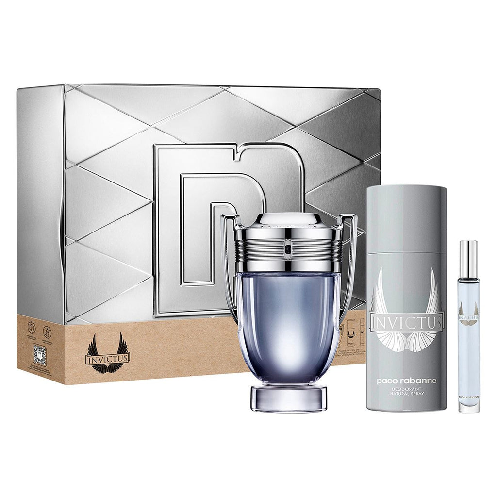 Set Invictus 3pzs 100ml EDT Spray / Desodorante 150 ml
