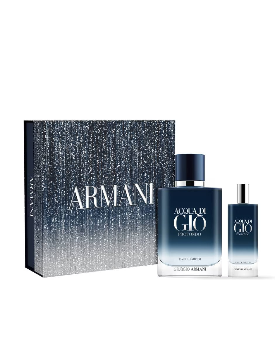 Set Acqua Di Gio Profondo 2pzs 75ml EDP Spray / 15ml E